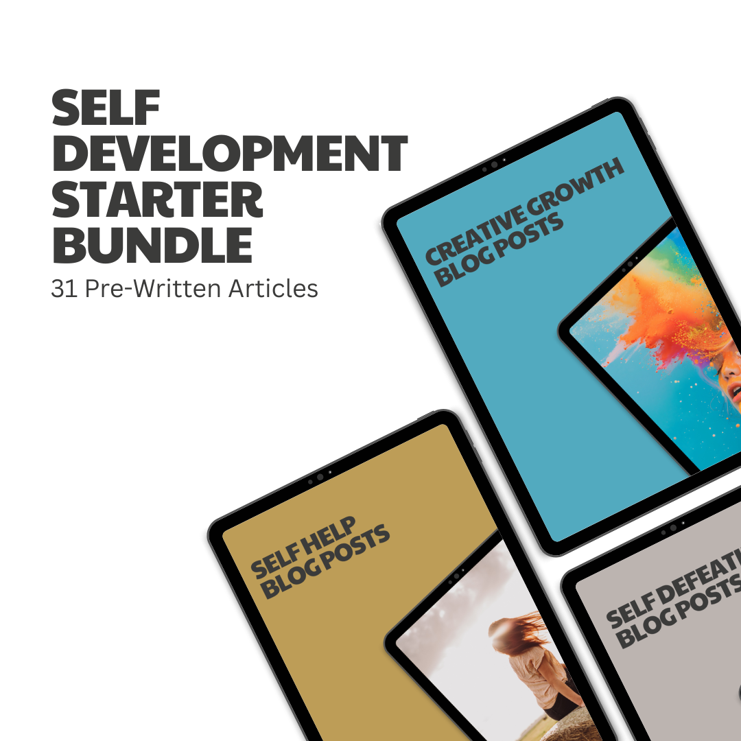 Self Development Starter Bundle – 31 Pre-Written Articles